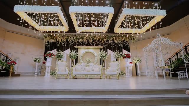 A nikah celebration in a decorated hall